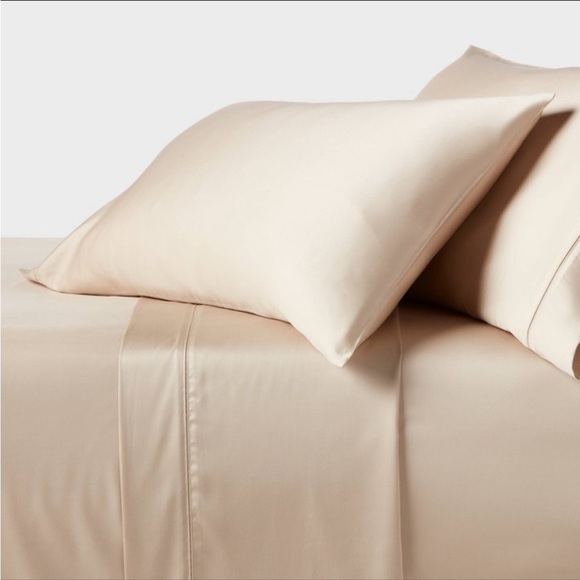 NEW Queen 320 Thread Count Cool 
Lyocell Sheet Set True Khaki - Threshold - Picture 1 of 6
